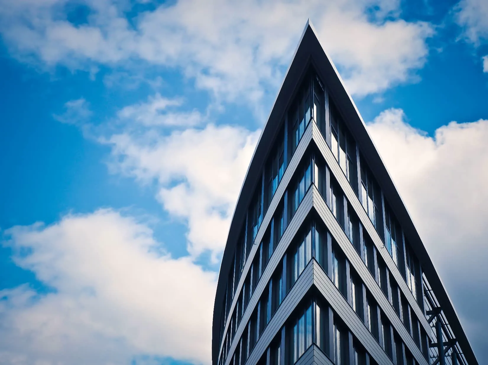 Modern architecture beneath a blue sky